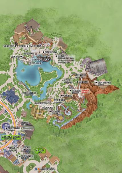 中国上海迪士尼13K全彩高清地图（高达60MB 可打印）
